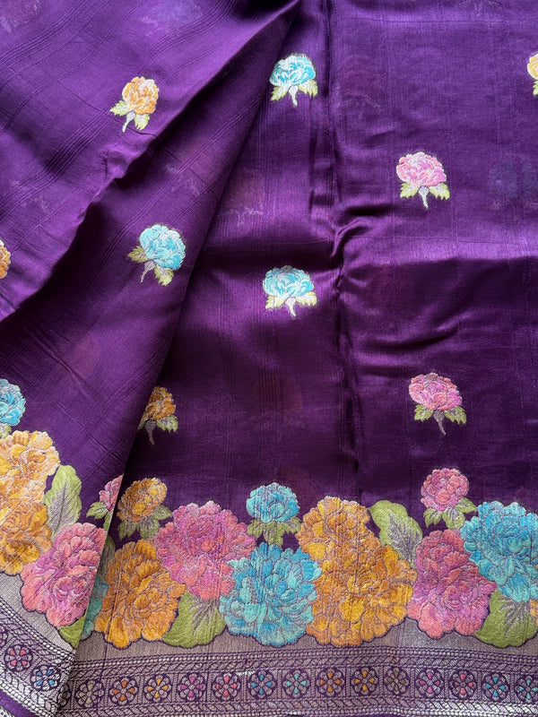 Nijaruna - Pure Matka Silk Saree With Meenakari Floral Weaving