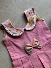 Virupa Kids Soft Cotton Pleated Dress – Blush Pink Floral Elegance