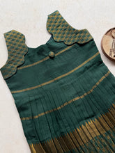 Sinamika - Kids Cotton Frock with Geometric Zari Border