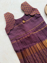 Sinamika - Kids Cotton Frock with Geometric Zari Border