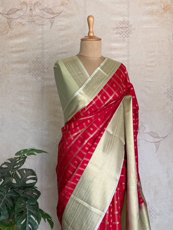 Semi Kanchi Silk Saree