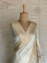 Vrishti - Mushru Satin Silk Saree with Grand Antique Zari Border