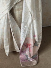 Anvi - Semi Tussar Zari Lined Saree with Sequin Embellished Pallu & Hakoba Lace