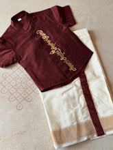 Aarumugam Arulidum Vel Boys Shirt & Dhoti Set — South Indian Traditional Ethnic Wear