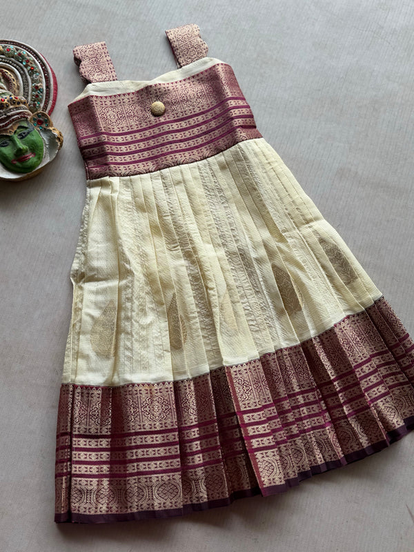 Ziva - Kids Vegan Silk Long Dress Onam Edit Express