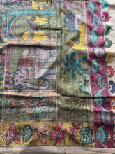 Gulmohar - Pen Kalamkari Tussar Silk Saree with Zari Border & Artistic Pallu