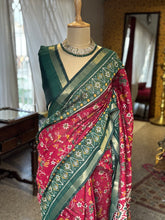 Cotton Patola Saree With Contrast Border