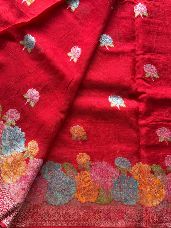 Nijaruna - Pure Matka Silk Saree With Meenakari Floral Weaving