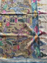 Gulmohar - Pen Kalamkari Tussar Silk Saree with Zari Border & Artistic Pallu