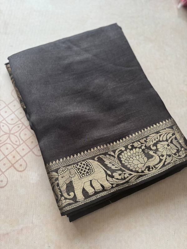 Dola Silk Zari Border Saree