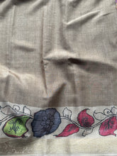 Gulmohar - Pen Kalamkari Tussar Silk Saree with Zari Border & Artistic Pallu