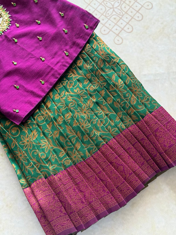 Kids Crop Top and Skirt - Pongal Collection