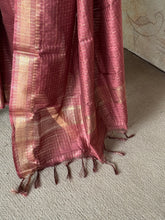 Ritambhara - Soft Tussar Zari Checks Saree