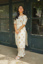 Pure Cotton Multicolour Floral Embroidered Co Ord Set - Onam Edit