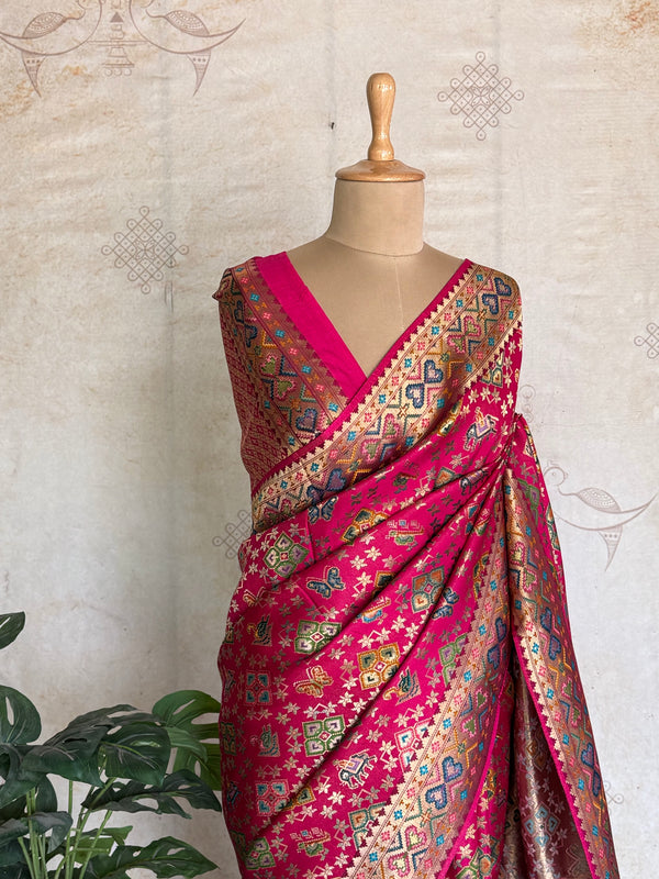 Arundhati Pure Banarasi Saree In Patola Inspire Design