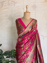 Pure Banarasi Saree In Patola Inspire Design