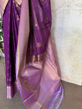 Royal Violet Semi Kanchi Silk Saree with Grand Zari Pallu