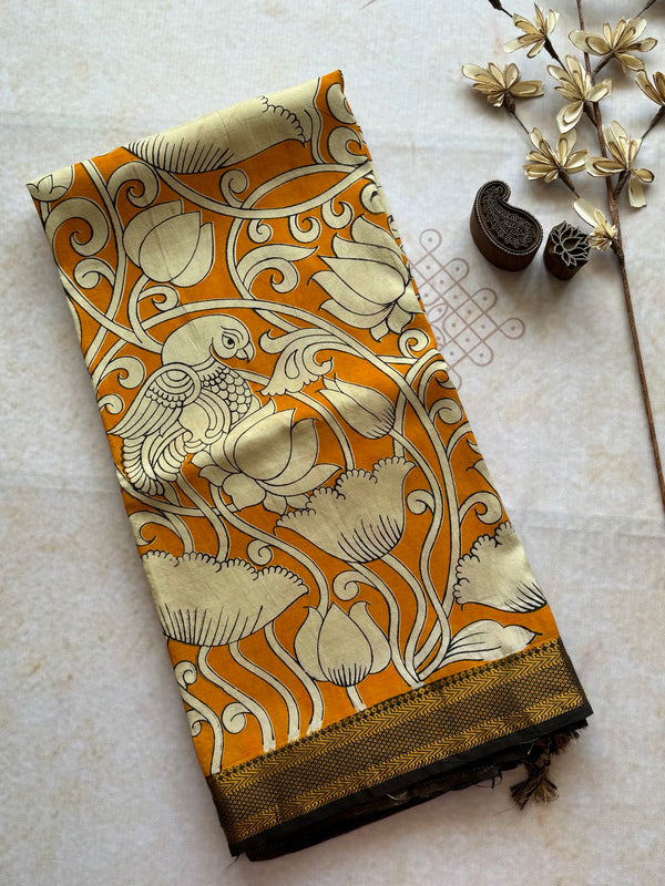 Mangalgiri Pen Kalamkari Saree