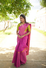 Gauri - Sungudi Cotton Saree Pink Plum and Neli Kolam Blouse