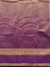 Semi Kanchi Silk Saree with Antique Gold Zari Weave
