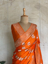 Nandhana - Crinkle Georgette Saree with Sona Rupa Zari Weaving