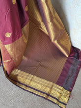 Semi Kanchi Silk Saree – Maroon & Gold Saree