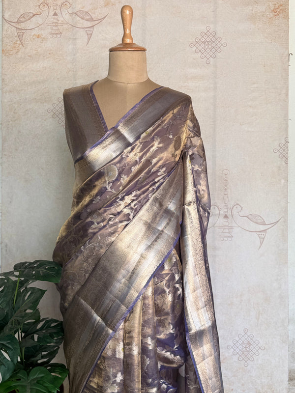 Pure Molten Gold Tissue Saree