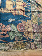 Gulmohar - Pen Kalamkari Tussar Silk Saree with Zari Border & Artistic Pallu