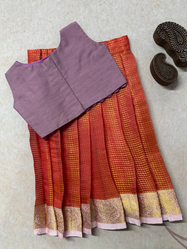 Glass Tissue Crop top and skirt  - Festive Styles