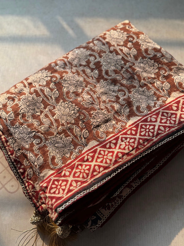 Chanderi Kalamkari Saree