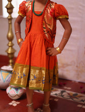 Kids Overcoat Frock (Orange) - Pongal Collection Express