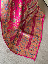 Pure Banarasi Saree In Patola Inspire Design