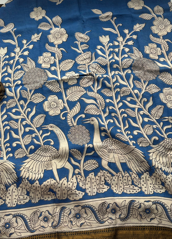 Mangalgiri Pen Kalamkari Saree