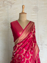Vrishti - Mushru Satin Silk Saree with Antique Zari Jaal Weaving - Festive Edit