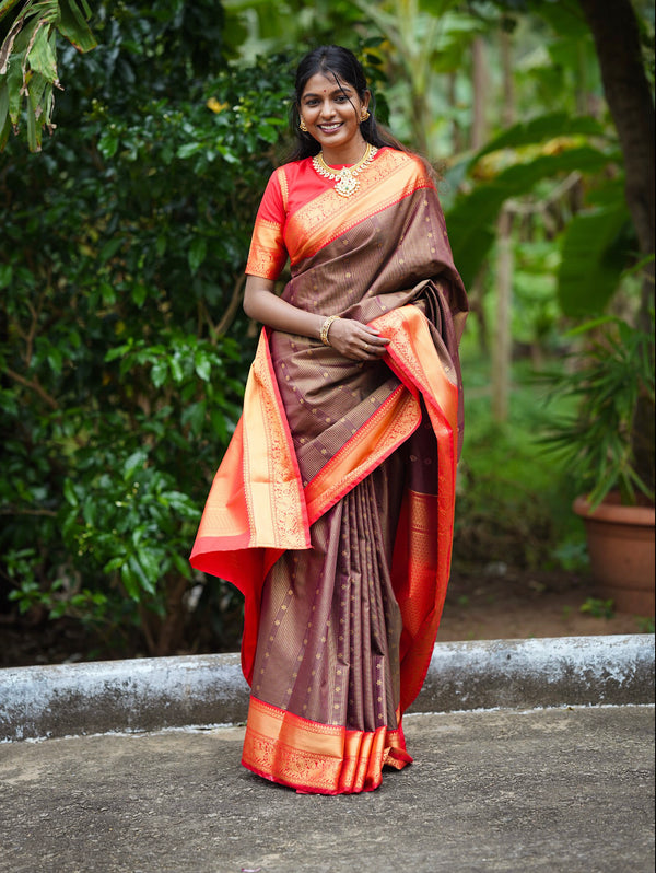 Semi Kanchi Silk Saree