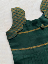 Sinamika - Kids Cotton Frock with Geometric Zari Border