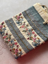 Ceya Linen Saree with Hand Floral Embroidery