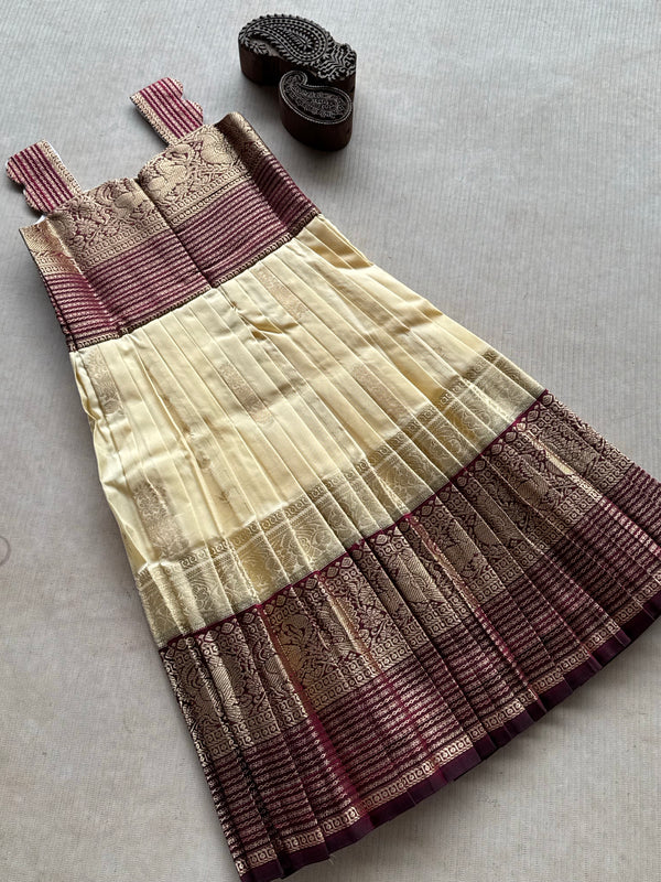 Ziva - Kids Vegan Silk Long Dress Onam Edit Express