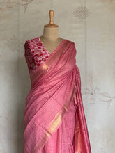 Ritambhara - Soft Tussar Zari Checks Saree
