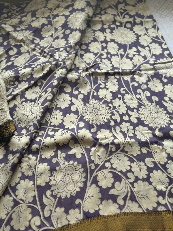 Mangalgiri Pen Kalamkari Saree