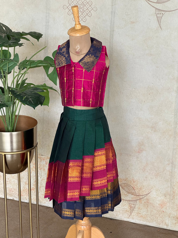 Diksha - Chettinad Cotton Overlapped Skirt and Top Express