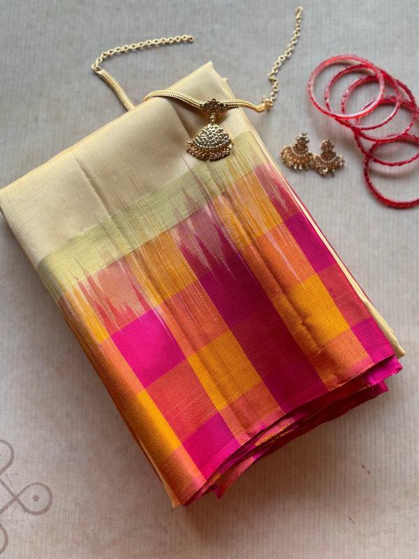 Pure Kanjivaram Soft Silk Saree with Paazhum Pazhamum Design – Vintage Edition