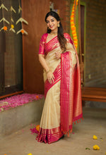 Semi Kanchi Silk Saree - Onam Edit