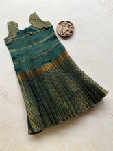 Sinamika - Kids Cotton Frock with Geometric Zari Border