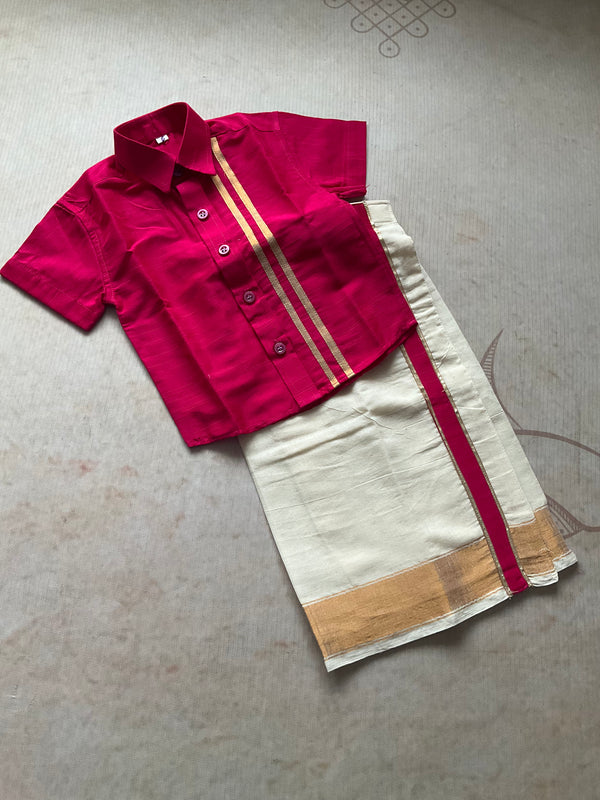 Boys Dhoti and Shirt - Onam Edit