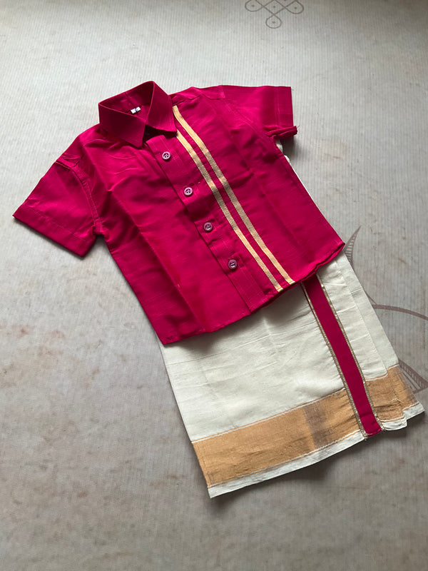 Boys Dhoti and Shirt - Onam Edit
