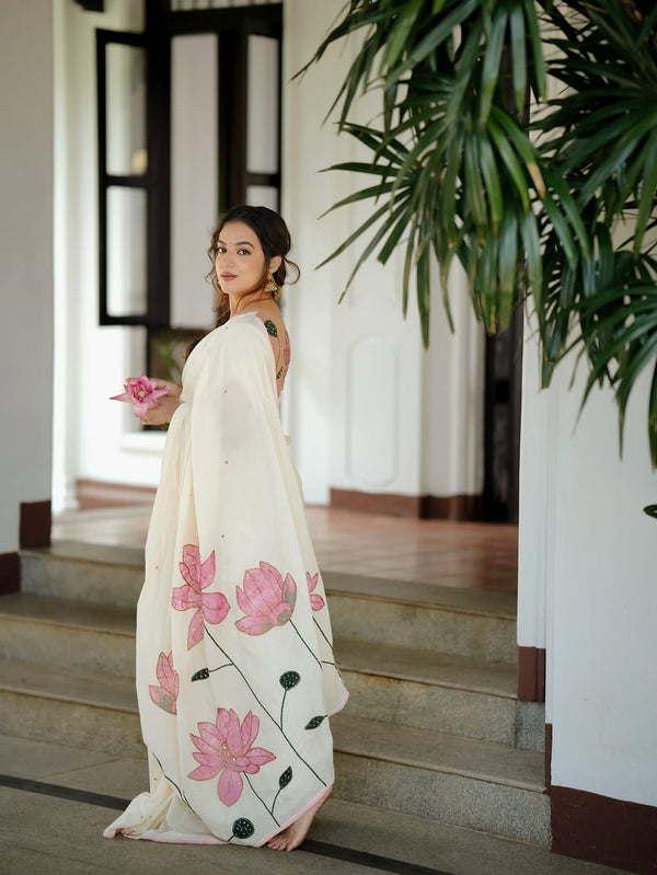 Padmam Saree with Sequin’s - Onam Edit