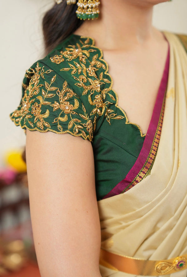 Designer - Aari Embroidered Hand Work Blouse