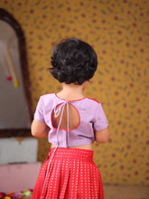 Mini Pattu Kids Crop Top and Skirt