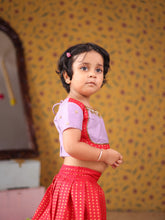 Mini Pattu Kids Crop Top and Skirt